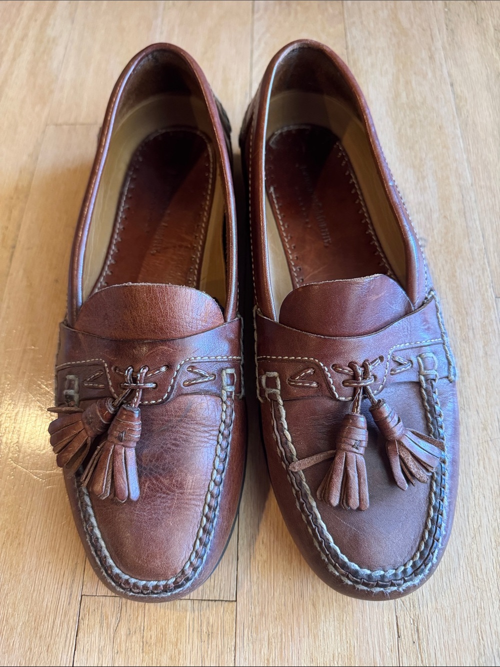 Johnston & Murphy Brown Leather Tassel Loafers